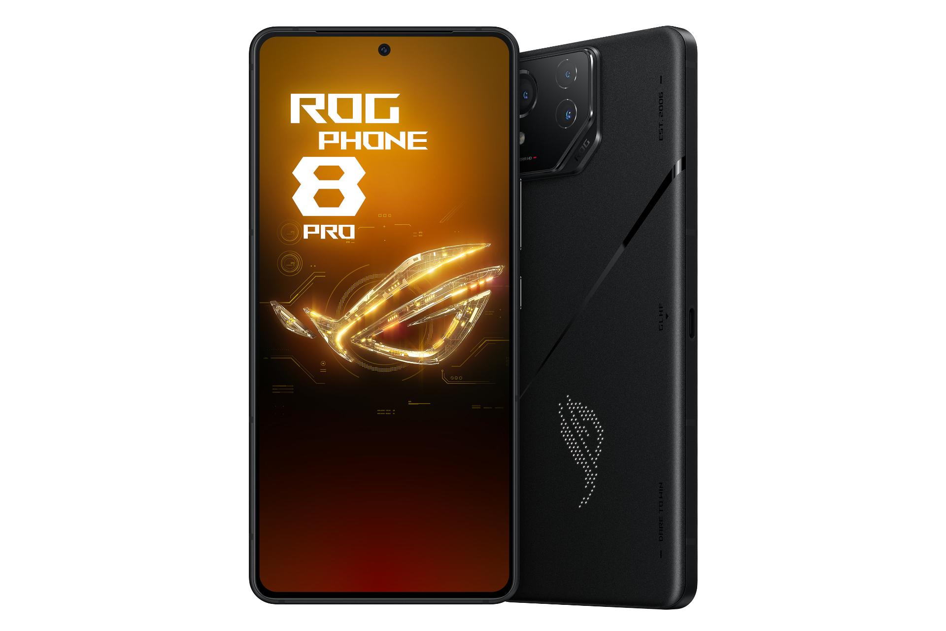 پنل جلو و صفحه نمایش گوشی موبایل ROG فون 8 پرو ایسوس مشکی / ASUS ROG Phone 8 Pro