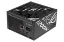 نمای نیمرخ پاور کامپیوتر ایسوس ROG STRIX 1200W Platinum با توان 1200 وات با نمایش پنل زیر، کناری و پشت