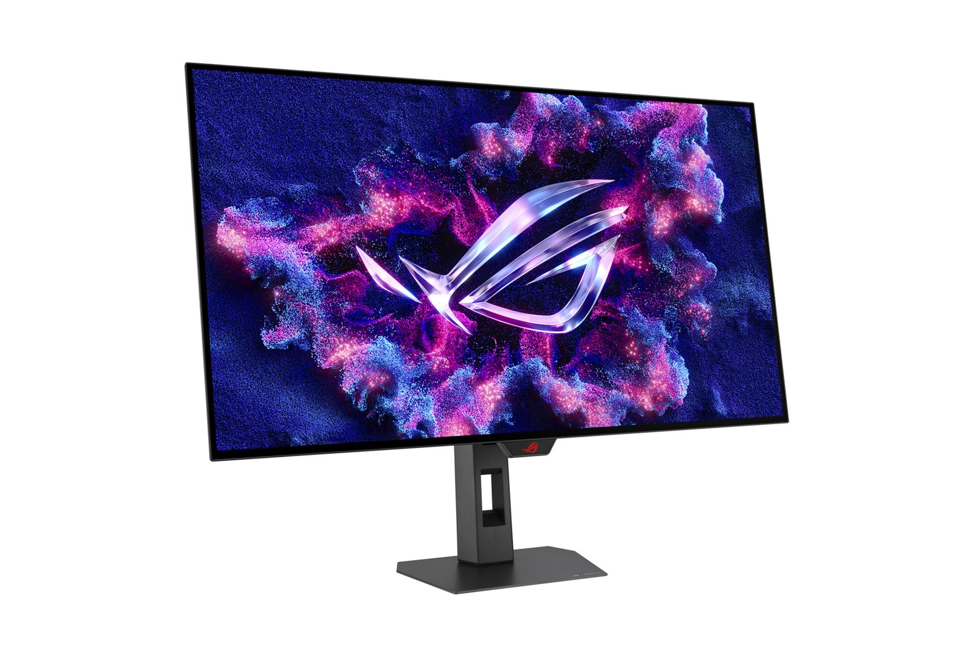 مانیتور ایسوس ASUS ROG Strix OLED XG32UCWG نمای جلو و چپ