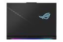 نمای پنل پشت نمایشگر لپ تاپ ROG Strix SCAR 18 G834 ایسوس با نمایش لوگو، نورپردازی و منافذ عبور هوا