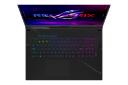 نمای بالای لپ تاپ ROG Strix SCAR 18 G834 ایسوس با نمایش ترک‌پد و نورپردازی کیبورد