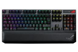 نمای بالا و نورپردازی کیبورد ایسوس ROG Strix Scope NX