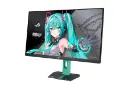 مانیتور ایسوس ASUS ROG Strix XG27ACMEG-G Hatsune Miku Edition نمای جلو و راست