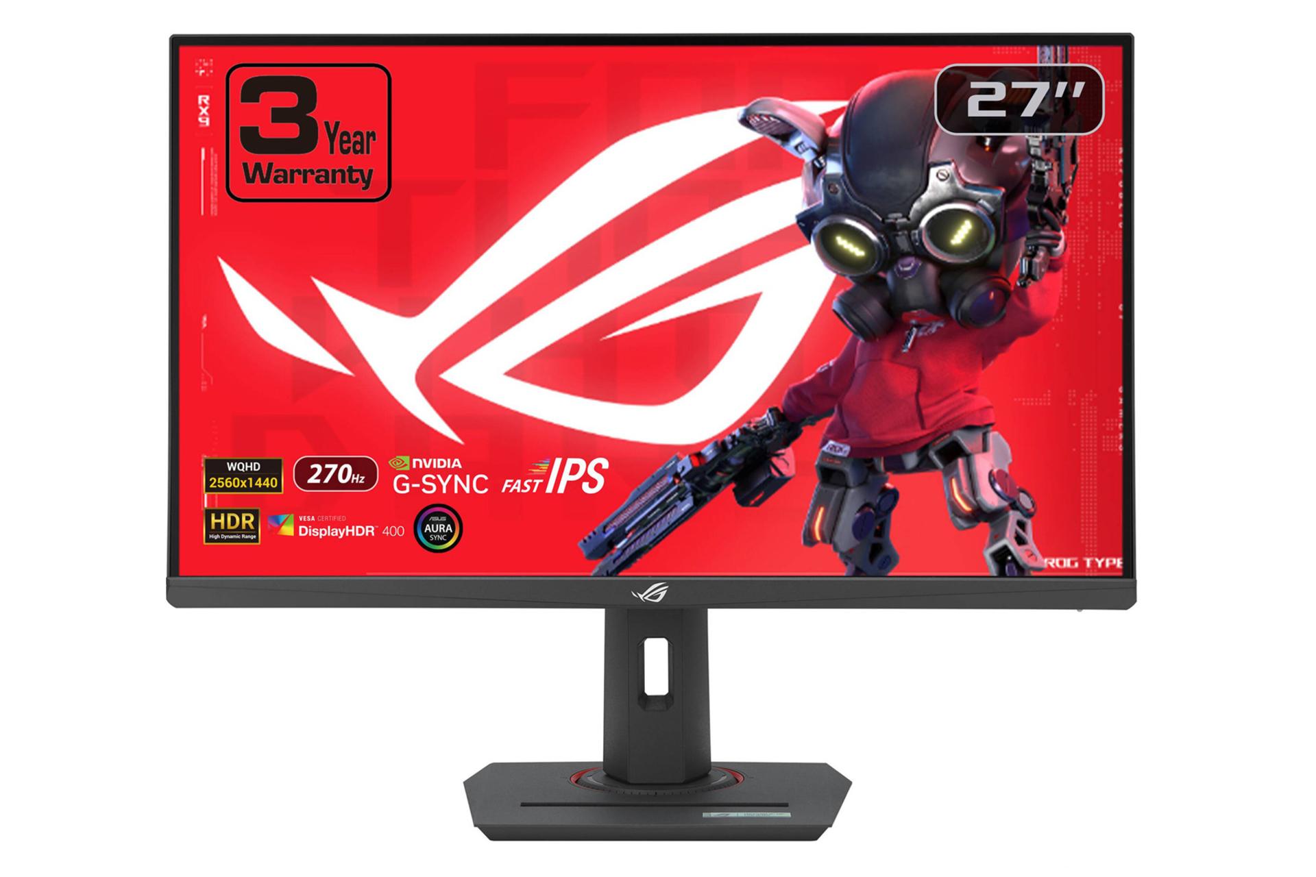 مانیتور ایسوس 27 اینچ مدل ROG Strix XG27ACMG نمای جلو