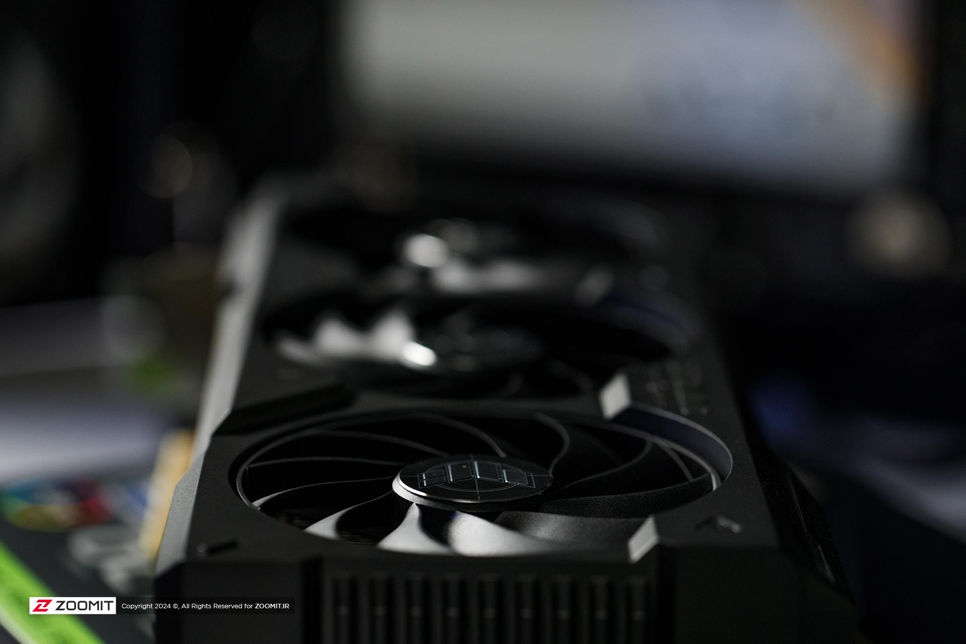 فن‌های خنک‌کننده کارت گرافیک ASUS TUF RTX 4070 Ti Super OC