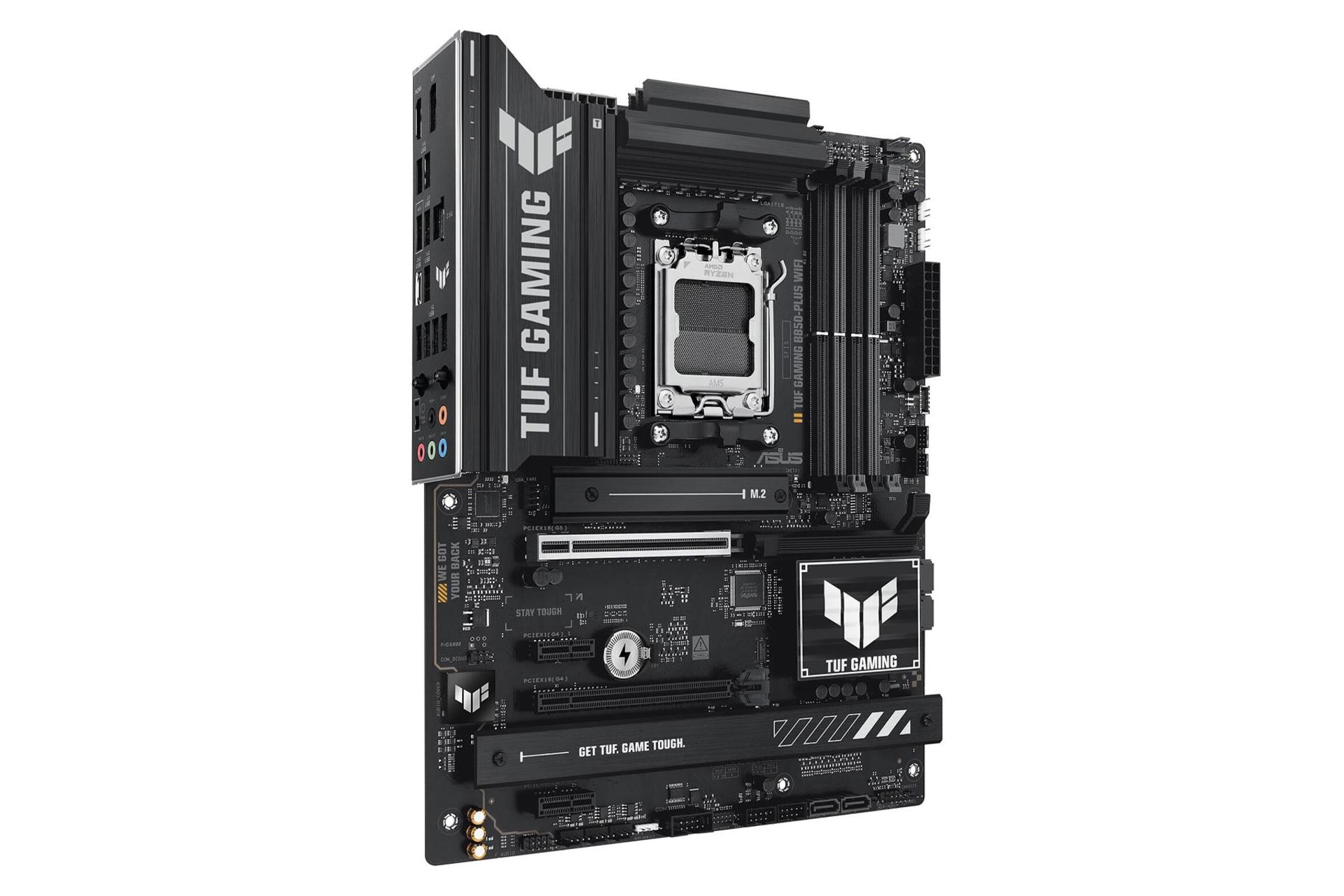 نمای سمت چپ مادربرد ایسوس TUF GAMING B850-PLUS WIFI