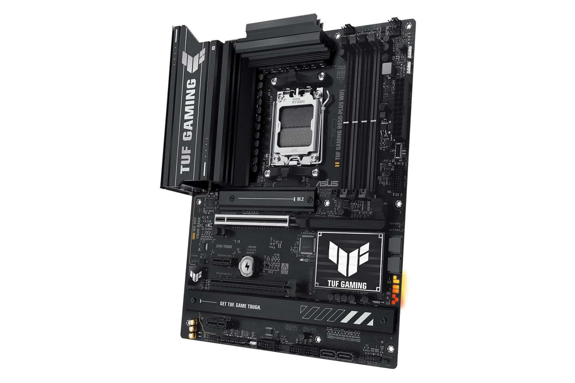 نمای سمت راست مادربرد ایسوس TUF GAMING B850-PLUS WIFI