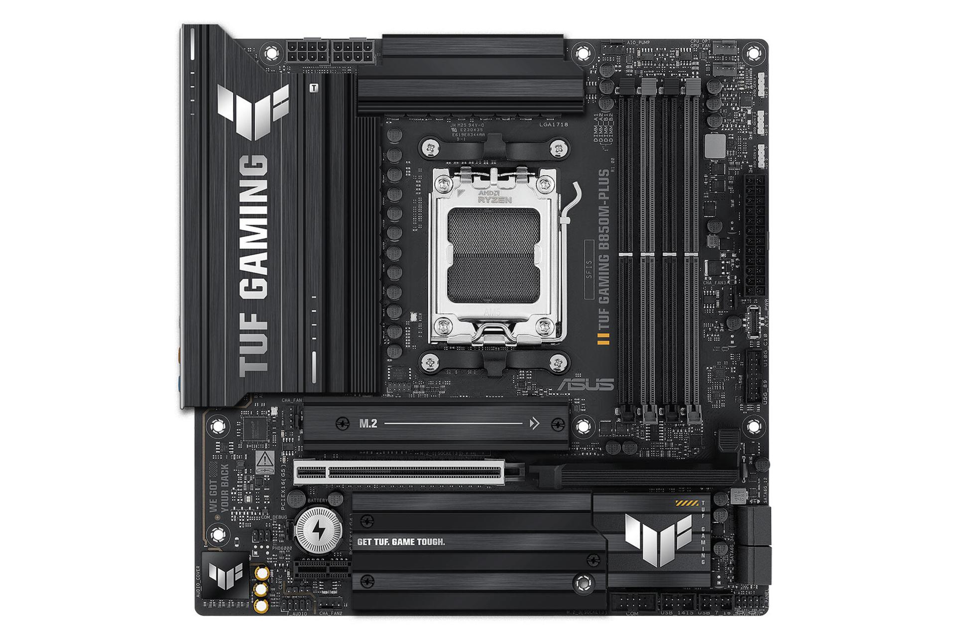 مادربرد ایسوس TUF GAMING B850M-PLUS نمای روبرو