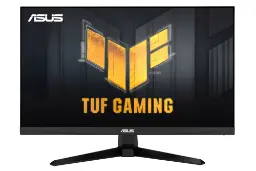 نمای جلو و لوگوی مانیتور ایسوس 24 اینچ مدل TUF Gaming VG246H1A