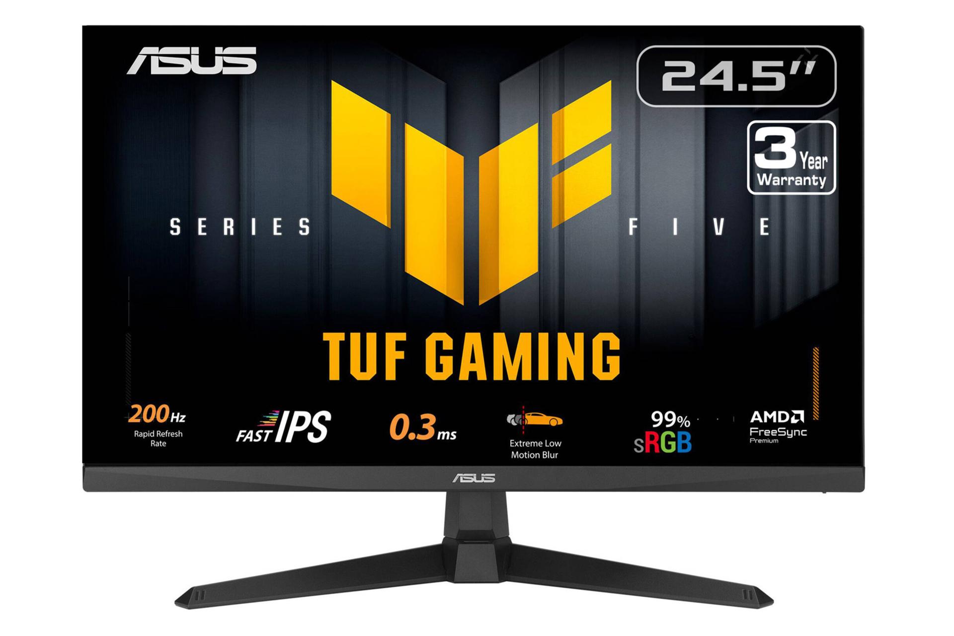 مانیتور ایسوس 24 اینچ مدل TUF Gaming VG249QM5A نمای جلو
