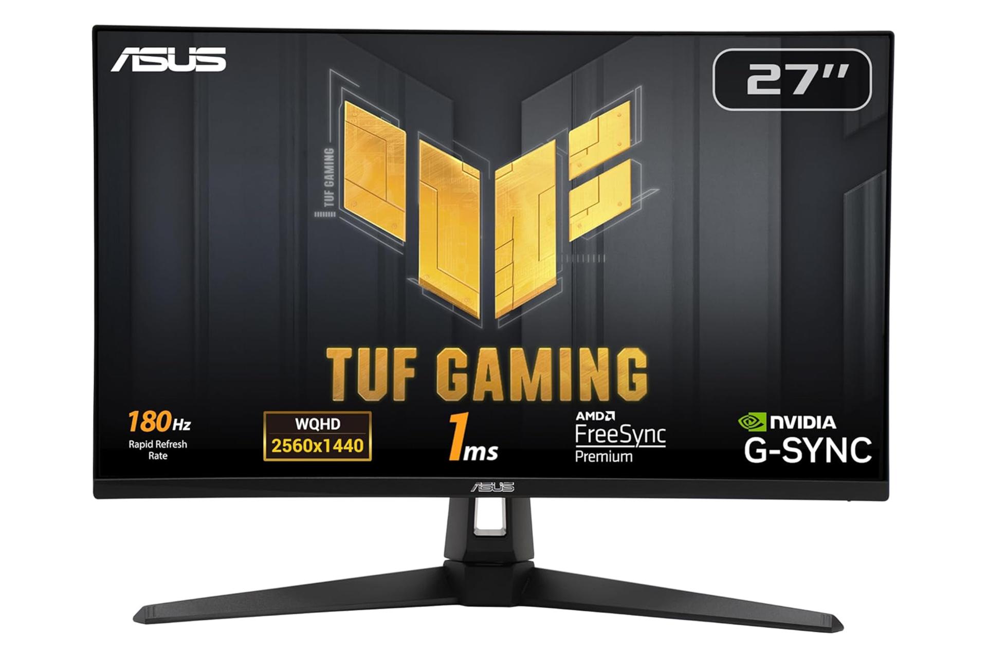 مانیتور ایسوس 27 اینچ مدل TUF Gaming VG27AQ3A نمای جلو