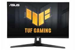نمای جلو و لوگوی مانیتور ایسوس 27 اینچ مدل TUF Gaming VG27AQA1A