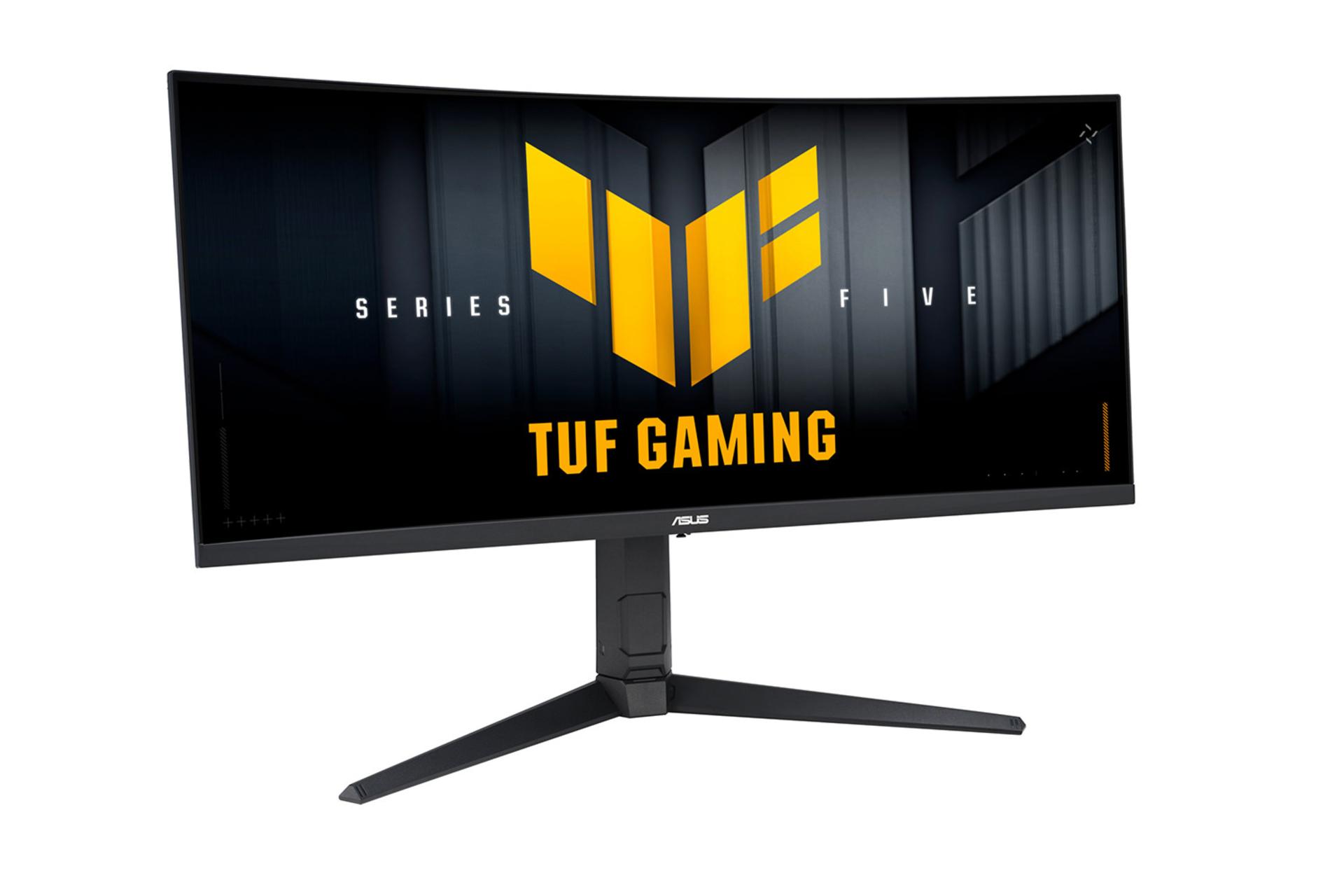 مانیتور ایسوس ASUS TUF Gaming VG34WQML5A نمای جلو و چپ