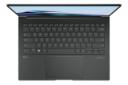 نمای بالای لپ تاپ Zenbook 14 OLED Q415MA ایسوس با نمایش ترک‌پد و کیبورد