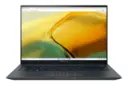 نمای روبه‌روی لپ تاپ Zenbook 14X OLED UX3404 ایسوس با صفحه نمایش روشن رنگ خاکستری تیره