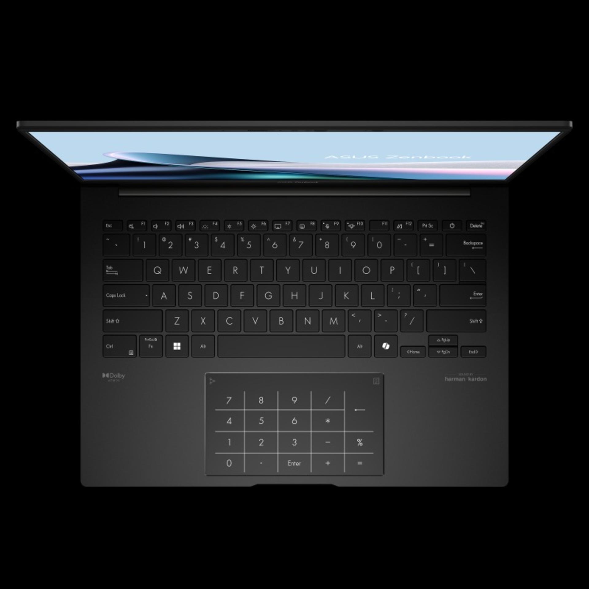 لپ‌تاپ ایسوس Zenbook 14 OLED UM3406 نمای کیبورد از بالا