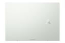 نمای پنل پشت نمایشگر لپ تاپ Zenbook S 13 OLED UM5302 ایسوس و نمایش لوگو رنگ سبز
