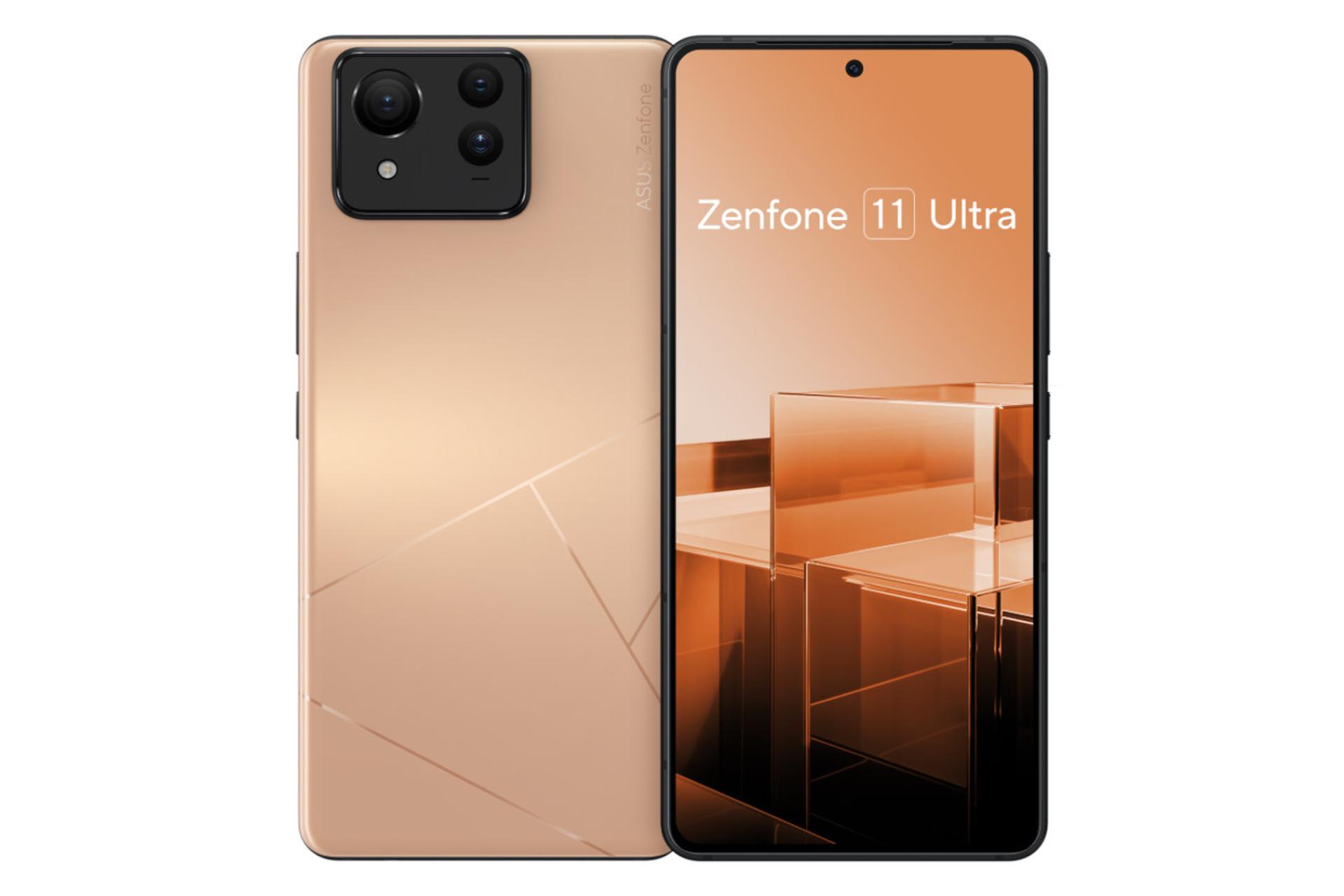 پنل جلو و پشت گوشی موبایل ذن فون 11 اولترا ایسوس برنزی / ASUS Zenfone 11 Ultra