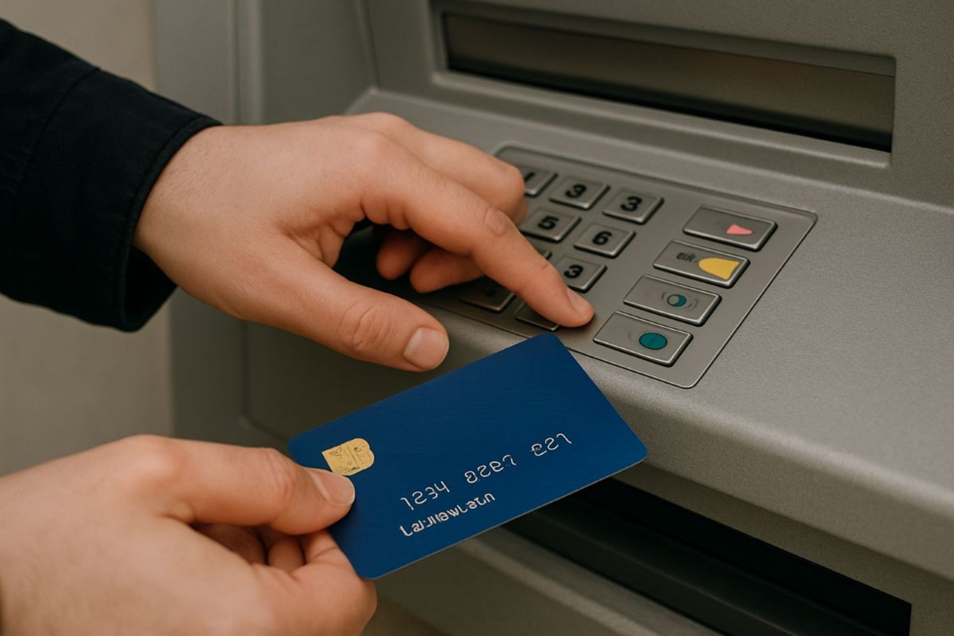 وارد کردن اطلاعات در دستگاه خودپرداز