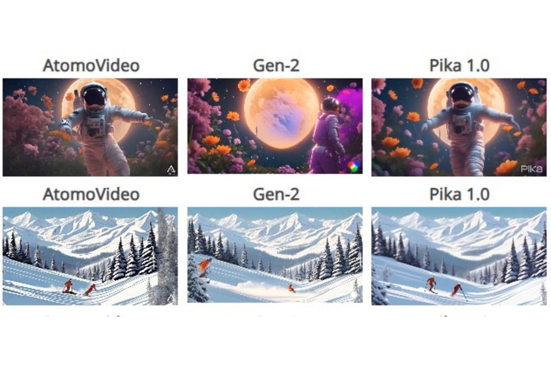مقایسه تصاویر ساخته شده توسط هوش مصنوعی‌های AtomoVideo با Pika و Gen-2