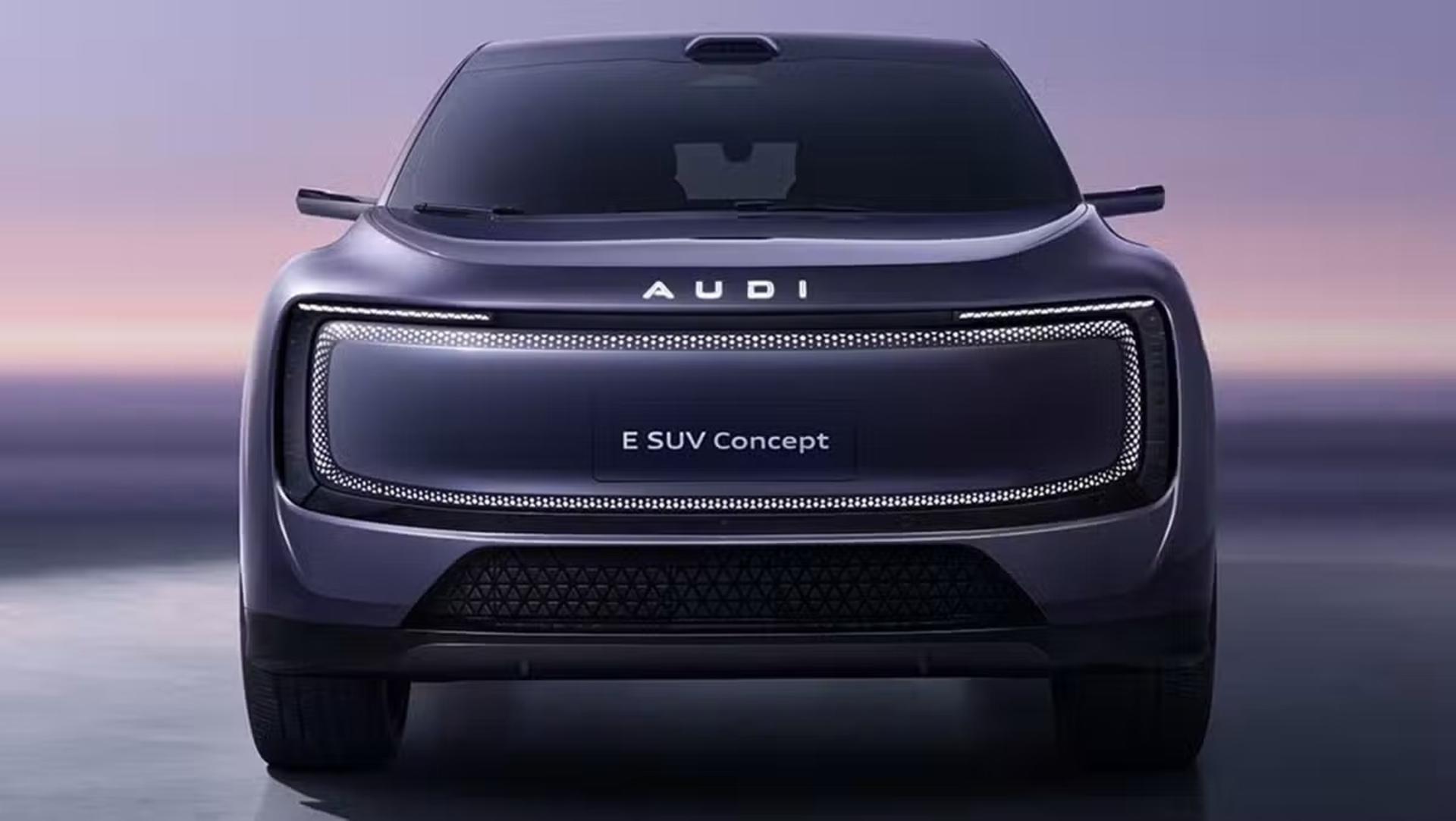 نمای جلویی خودروی مفهومی E SUV آئودی