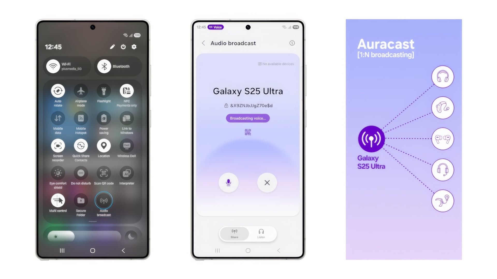 محیط کاربری Auracast در One UI 8.5 سامسونگ