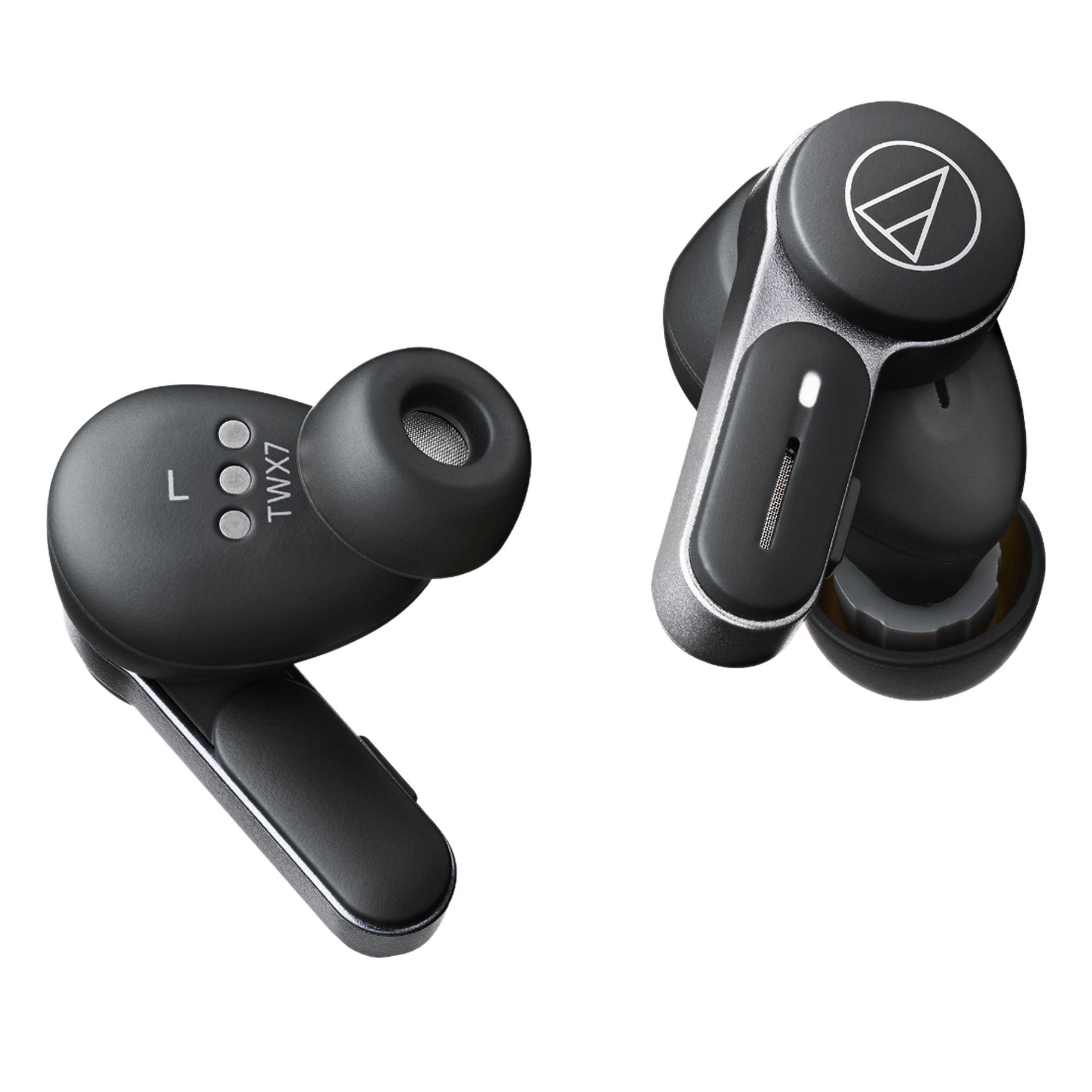 رندر رسمی ایرباد بی سیم آدیو تکنیکا ATH-TWX7 رنگ مشکی پس زمینه سفید