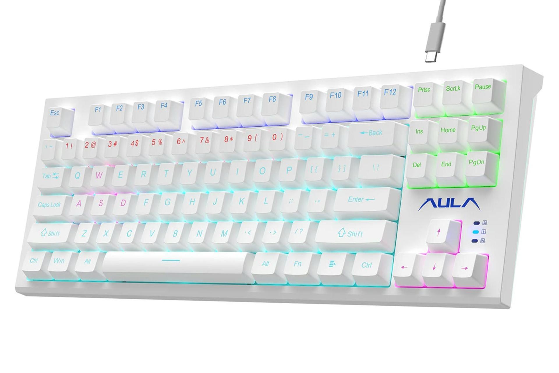 کیبورد آئولا AULA F3032 سفید