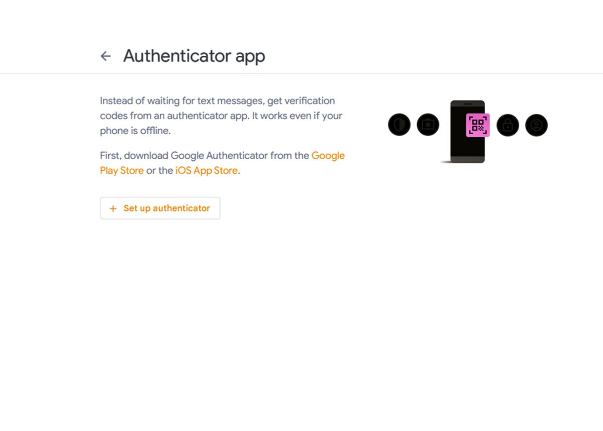 Steps to set up Google Authenticator for Google account 2