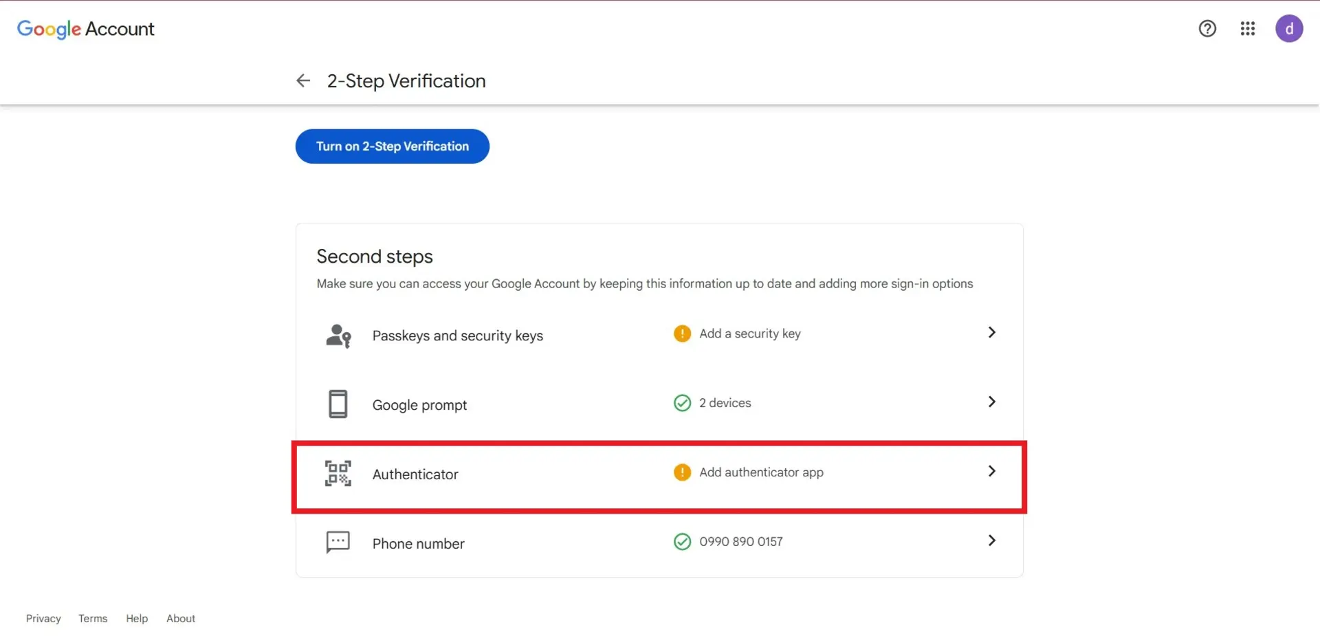 اپلیکیشن google authenticator