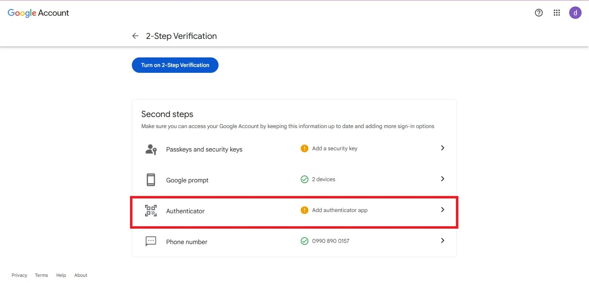 اپلیکیشن google authenticator