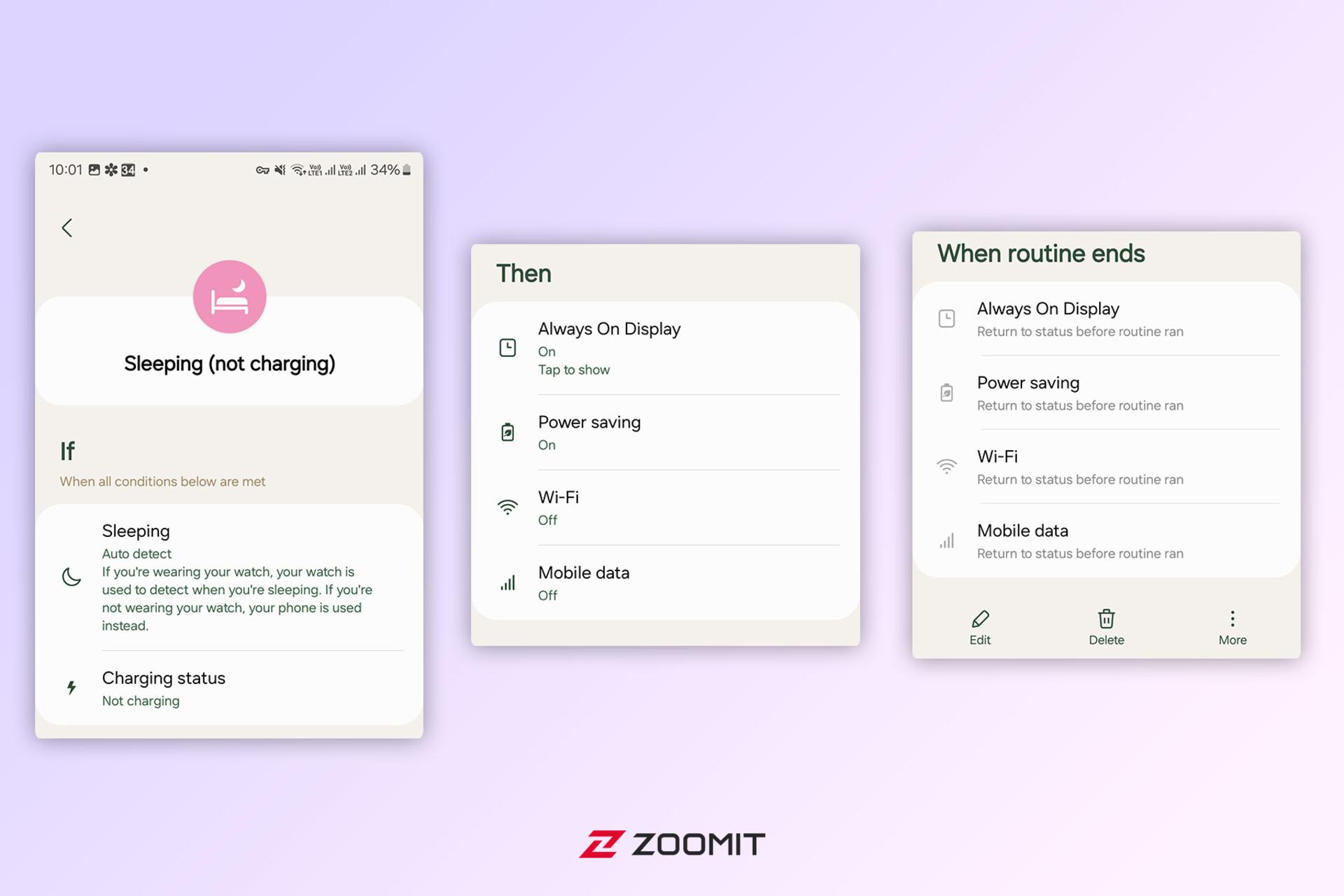 روتین Power Saving غیراز زمان شارژ شدن