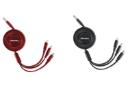 رنگ بندی کابل شارژ USB آوی Type-A به Type-C+Micro-USB+Lightning مدل CL-136 3in1 با طول 1 متر