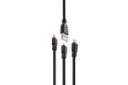کابل شارژ USB آوی Type-A به Type-C+Micro-USB+Lightning مدل CL-986 3in1 با طول 1 متر