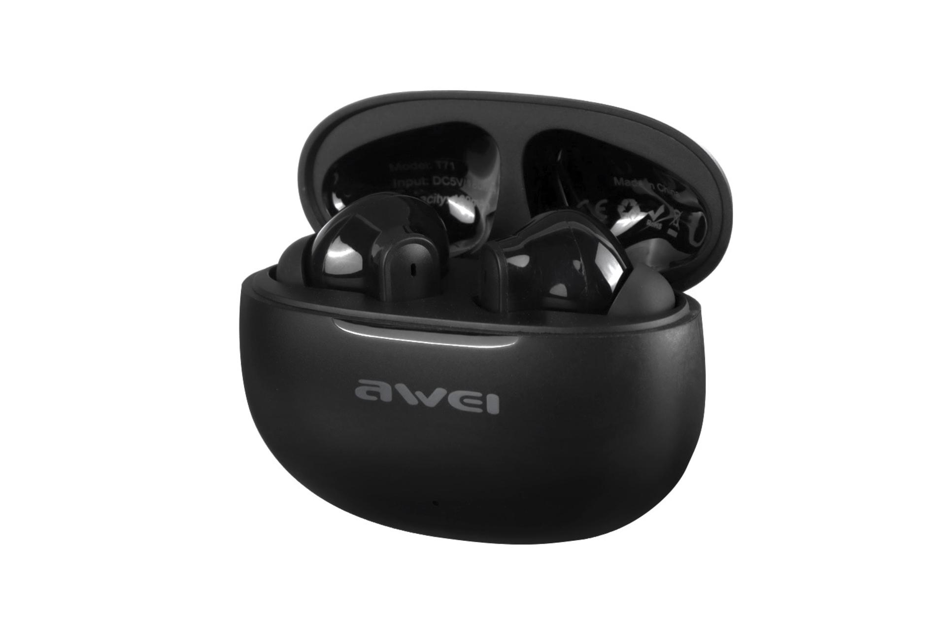محفظه شارژ ایرباد بی سیم آوی Awei T71 مشکی