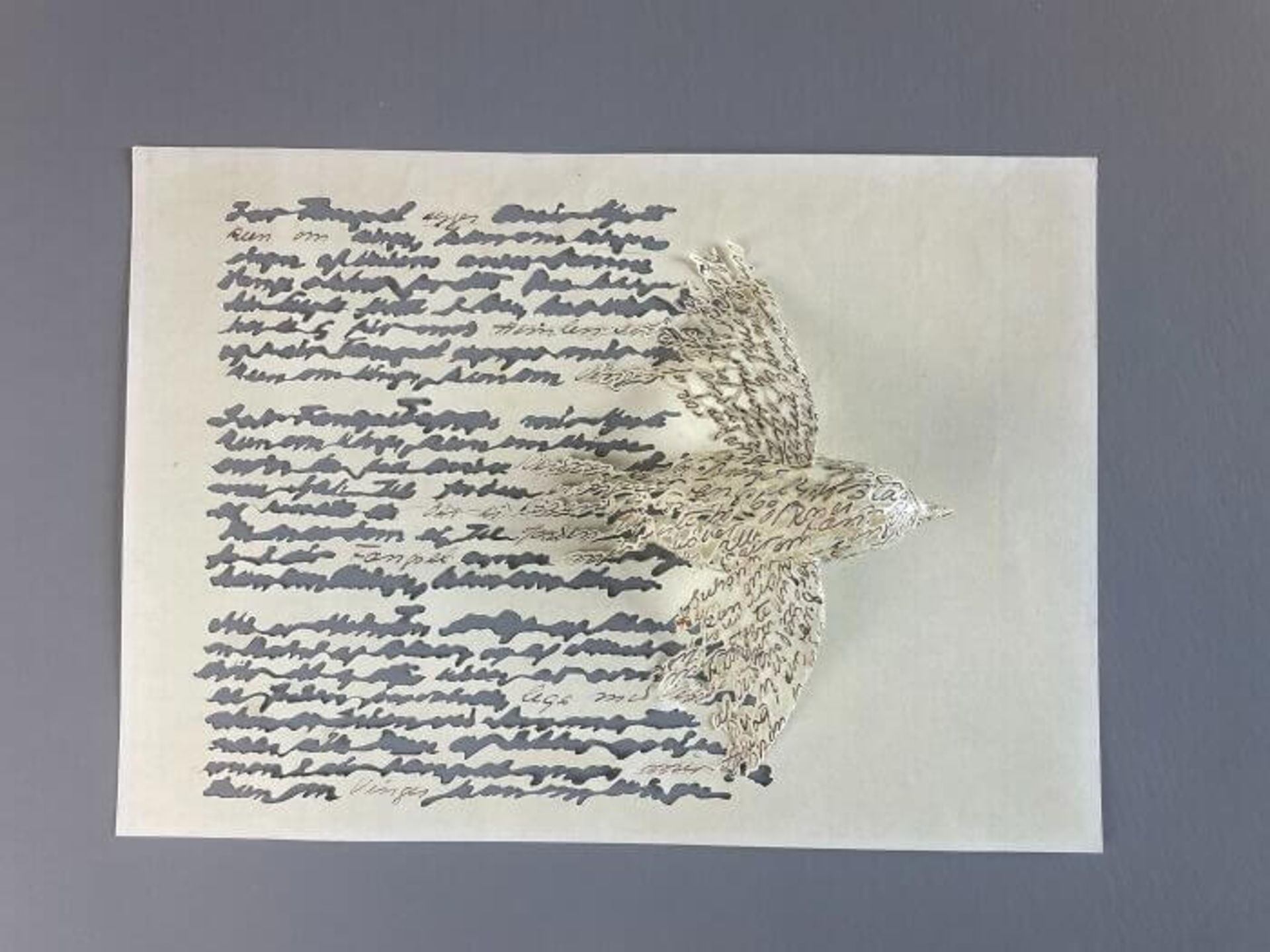 ساخت اثری هنری سه بعدی پرنده با کاغذ