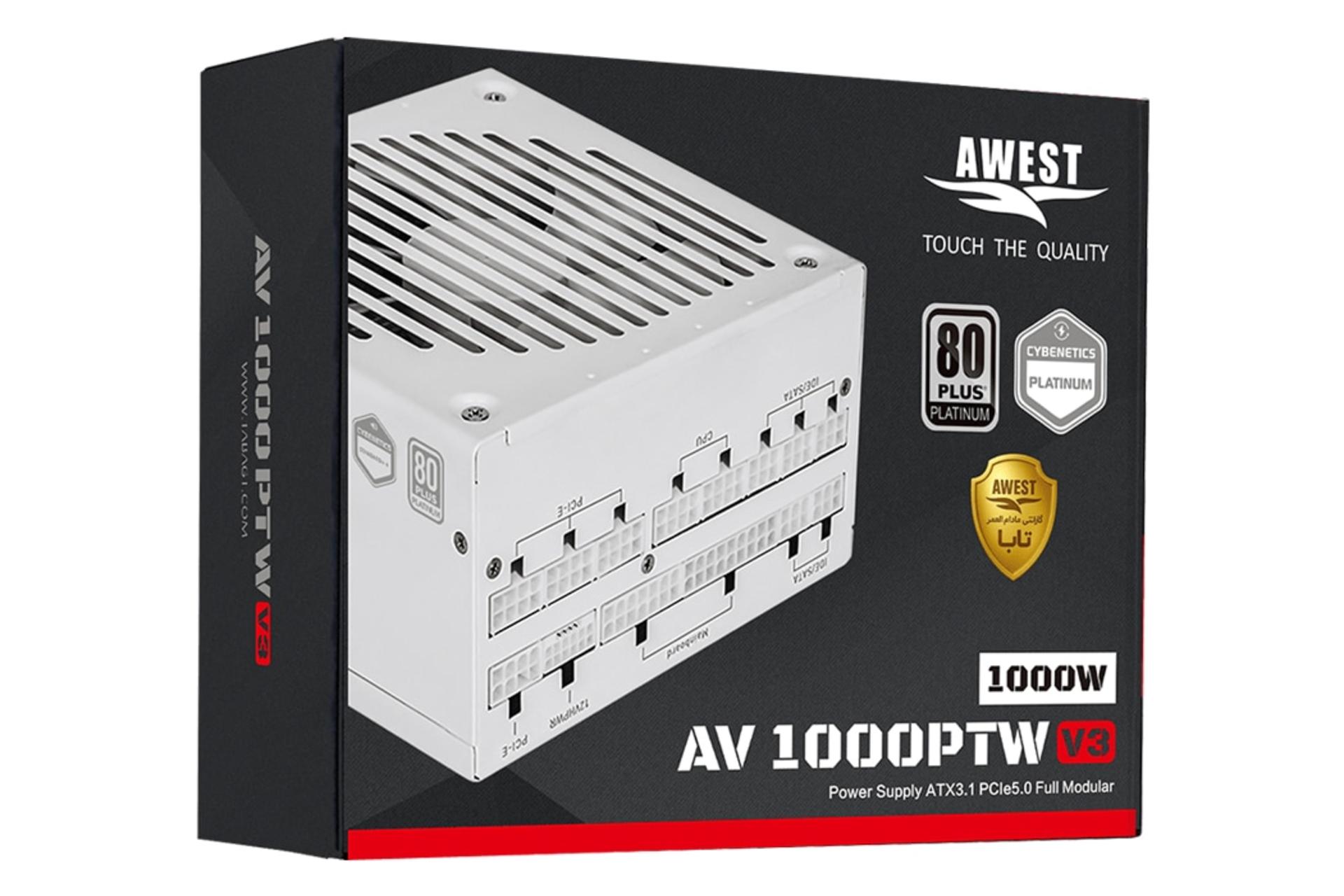 جعبه پاور کامپیوتر اوست Awest AV1000-PTW V3 1000W