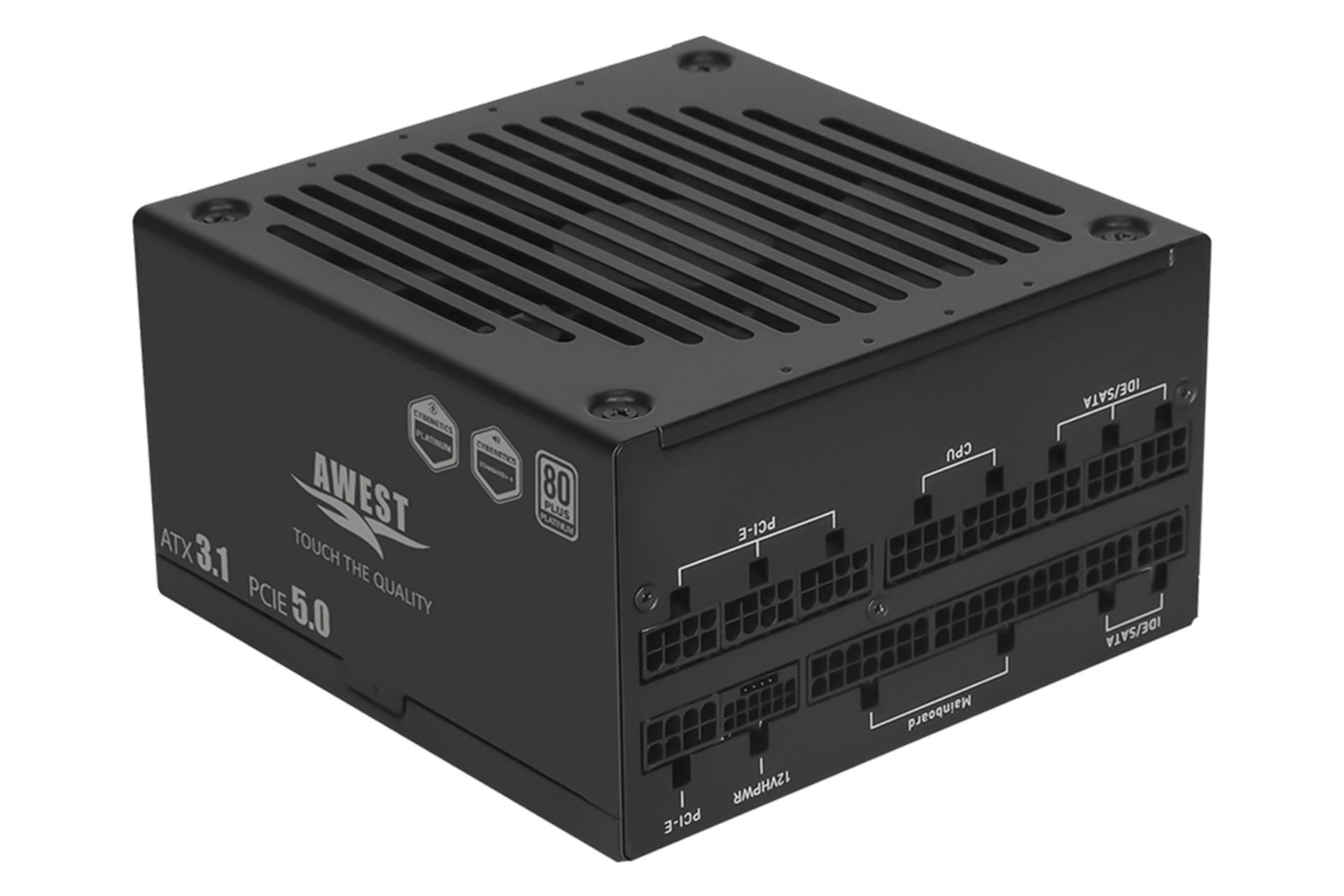 پاور کامپیوتر اوست AV1200-PTB V3 با توان 1200 وات رنگ مشکی