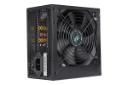 نمای نیمرخ پاور کامپیوتر اوست AV600-BW با توان 600 وات با نمایش فن و لوگو