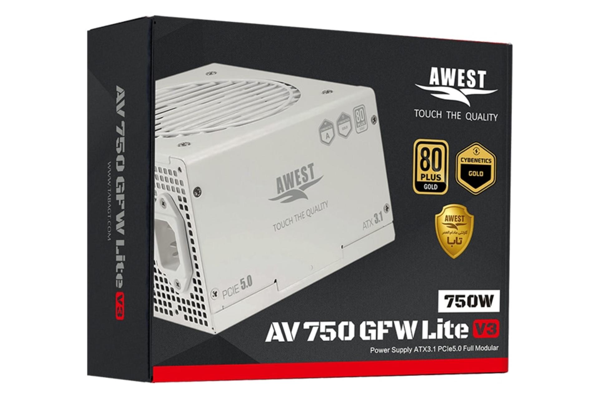 جعبه پاور کامپیوتر اوست Awest AV750-GFW LITE V3 750W