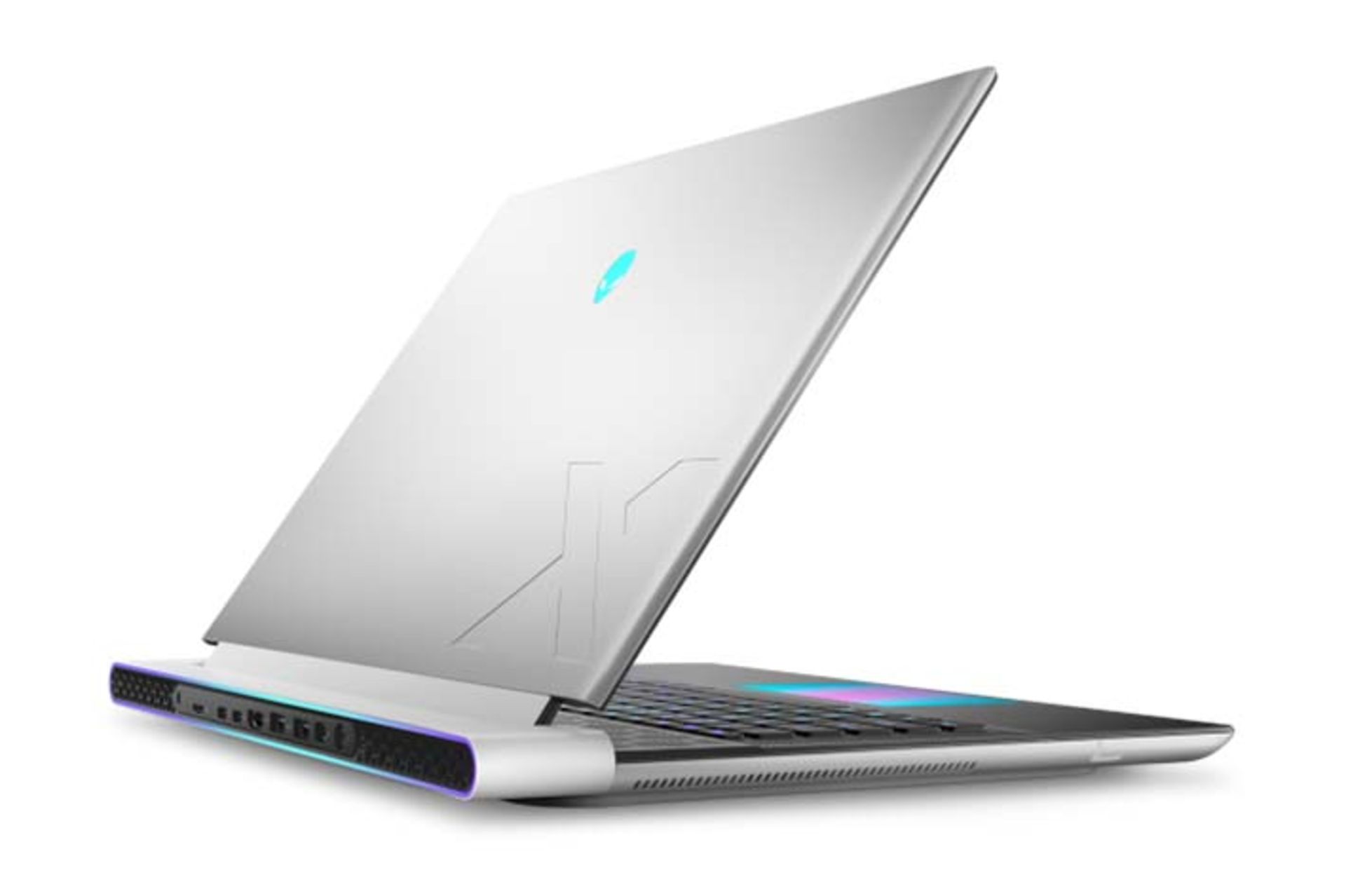 نمای کنار لپ تاپ سفید دل Alienware x16 r2 مدل ۲۰۲۴