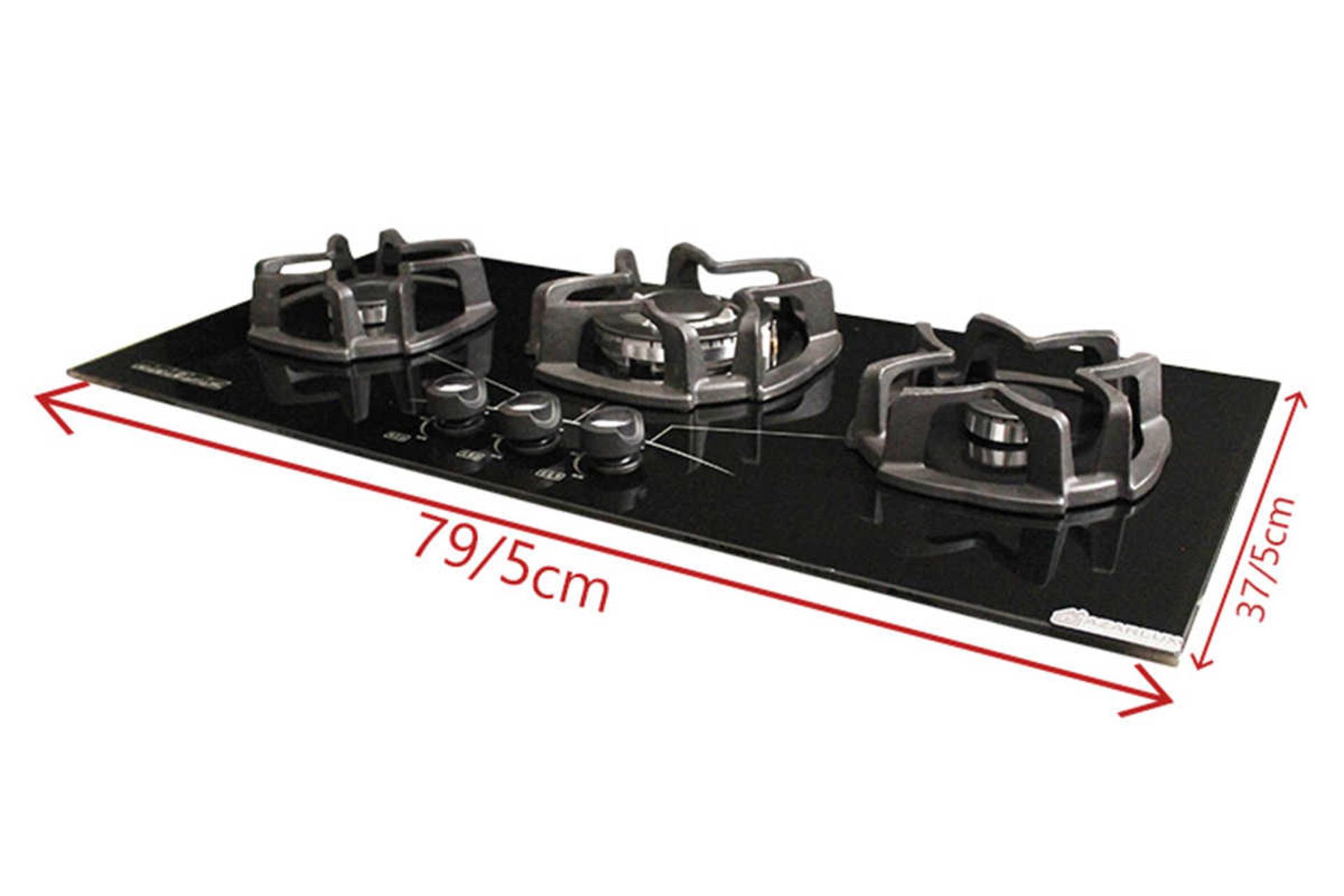 ابعاد و اندازه اجاق گاز صفحه ای آذرلوکس G03NE-9B