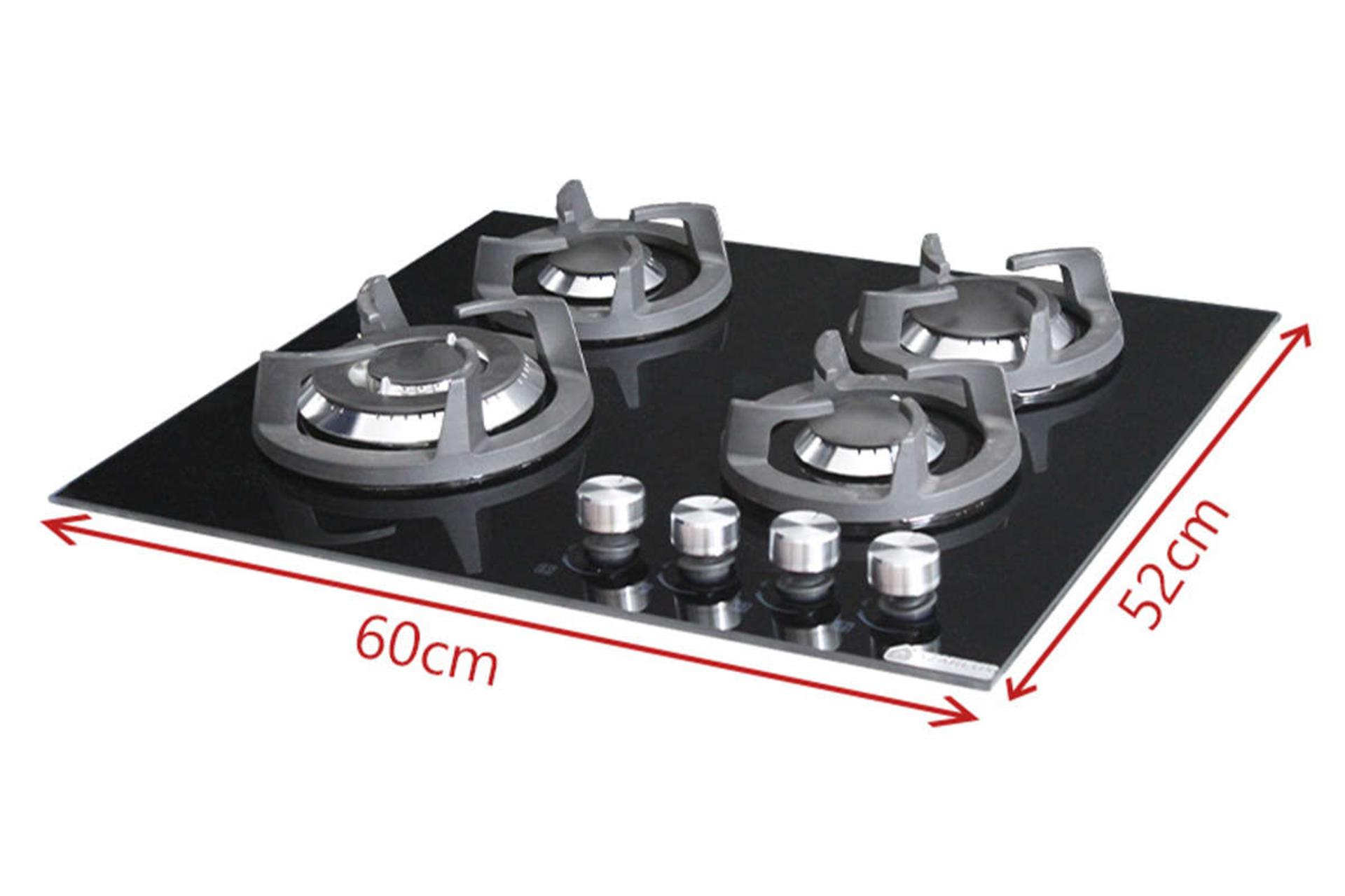ابعاد و اندازه اجاق گاز رومیزی آذرلوکس G04ML-10B