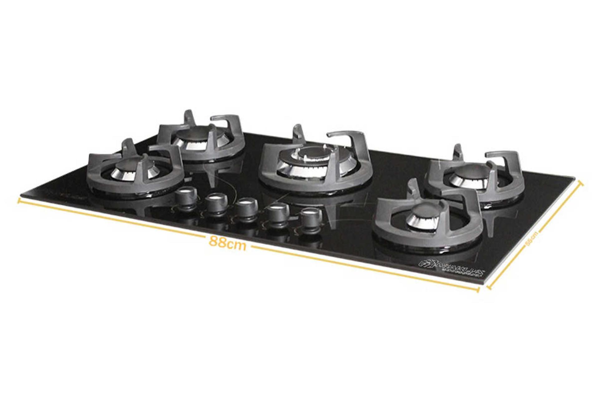 ابعاد و اندازه اجاق گاز صفحه ای آذرلوکس G05ME-C10B