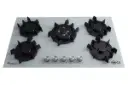 نمای بالای اجاق گاز صفحه ای آذرلوکس G05NL-C8W رنگ سفید