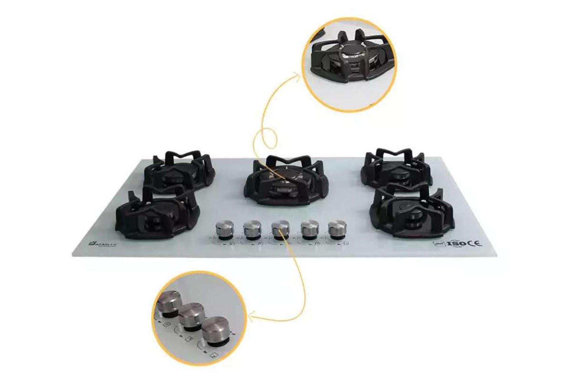 ولوم های اجاق گاز صفحه ای آذرلوکس G05NL-C9W