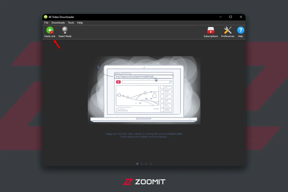 YouTube home page and video from Zoomit