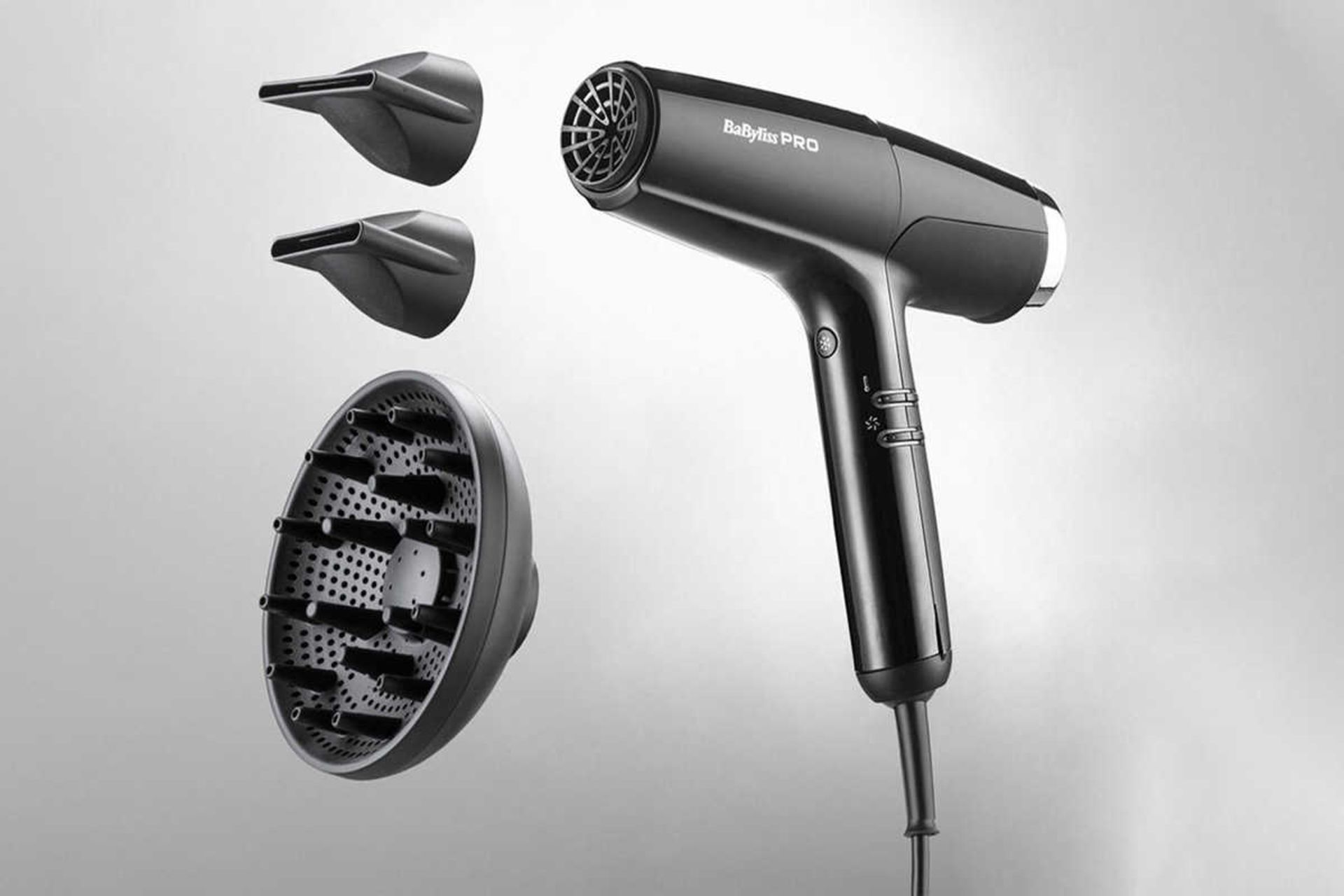 سشوار بابیلیس پرو BAB8550E به همراه سری متمرکزکننده و دیفیوزر