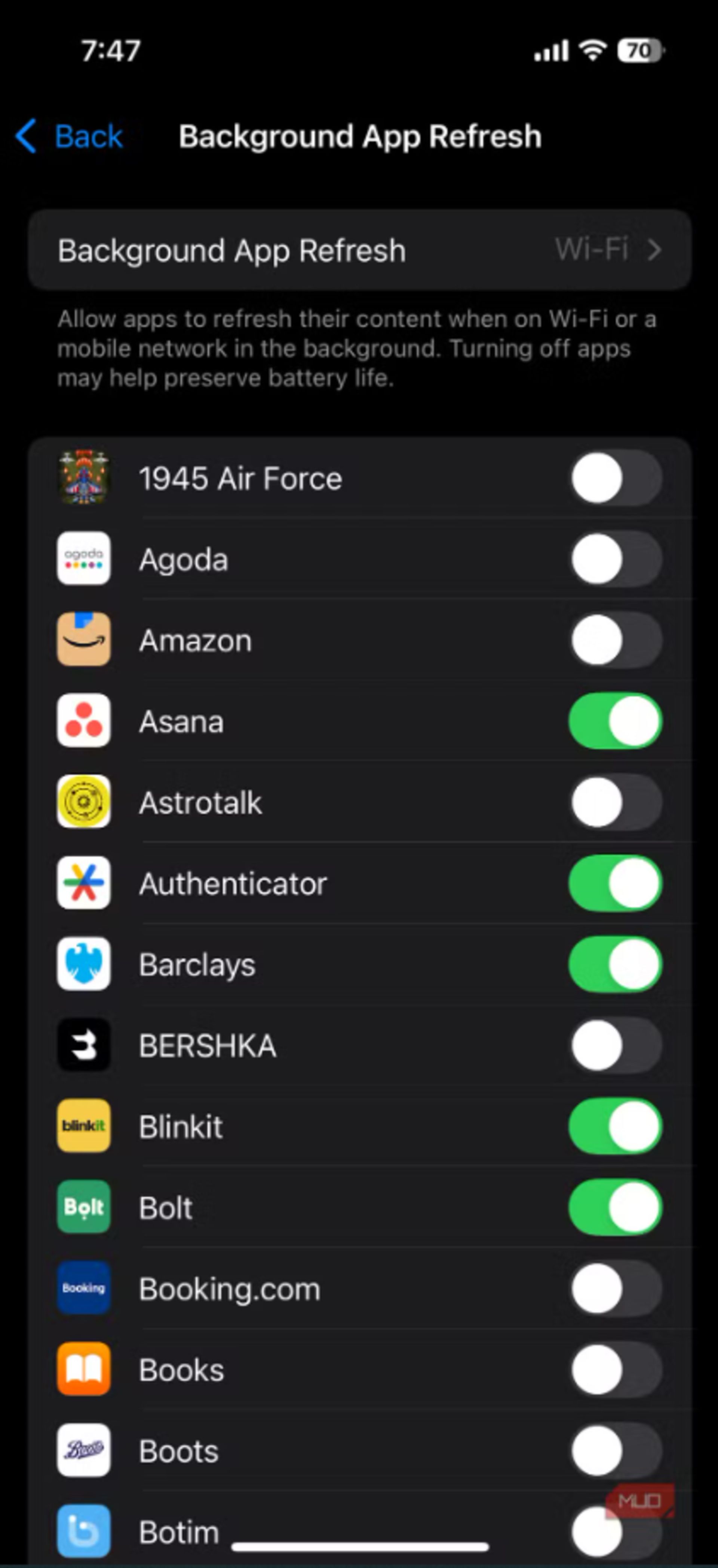Background App Refresh در ios