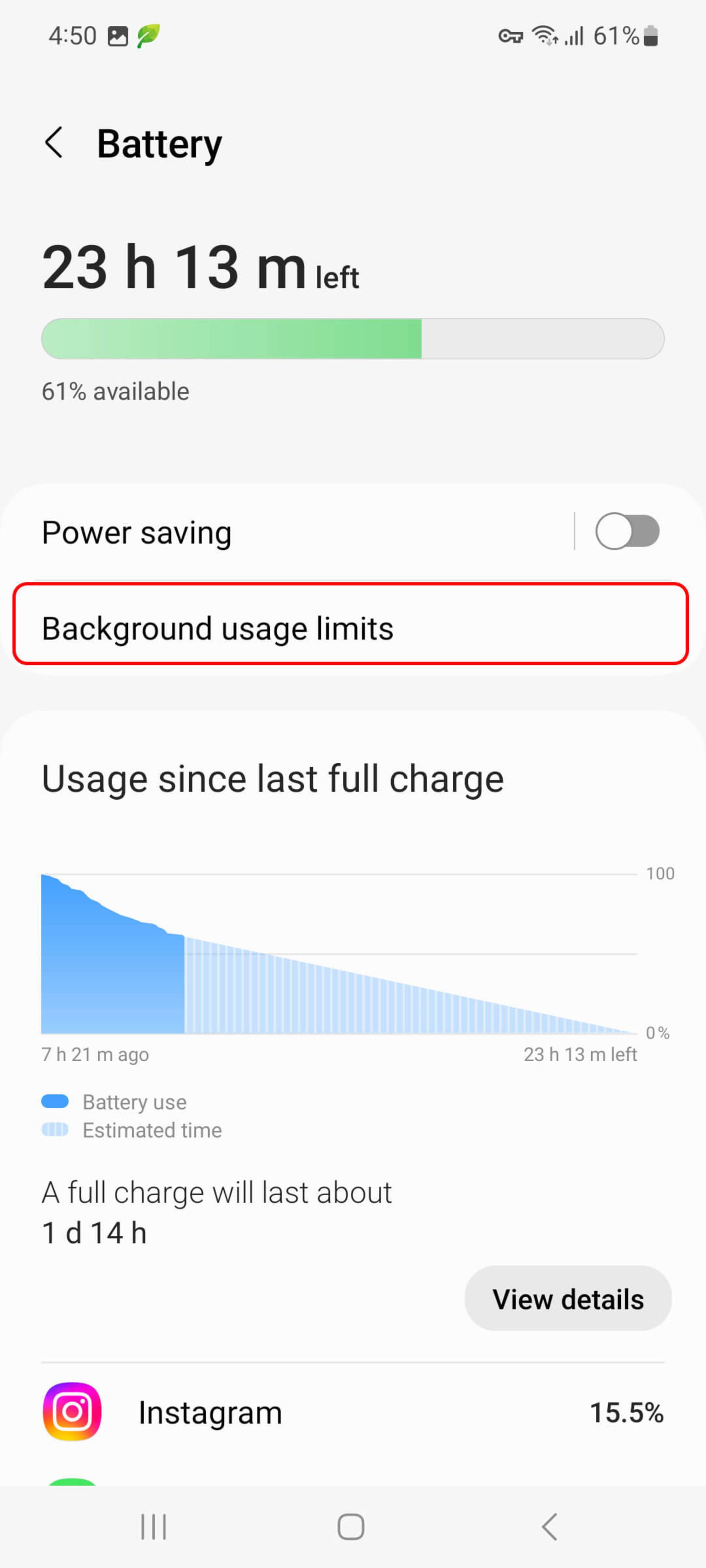 قابلیت Background Usage Limit برای افزایش عمر باتری سامسونگ